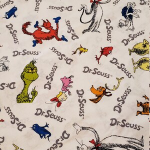 Dr Seuss material is sold by the yard and is 100% cotton fabric