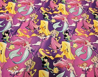 Disney Princesses fabric, priced by the yard, 100% cotton