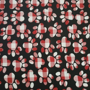 Dog Paws Material is sold by the Yard and is 100% Cotton fabric