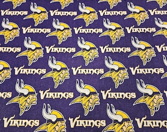 Minnesota Vikings Fabric, priced by the yard, 100% cotton, 60" width