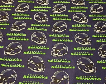 Seattle Seahawks fabric, NFL fabric, priced by the yard, 100% cotton
