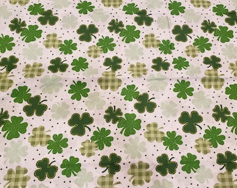 St. Patrick's Day Clover Cotton Fabric - Sold by the Yard