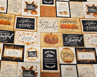 Fall Patchwork fabric, priced by the yard, 100% cotton material