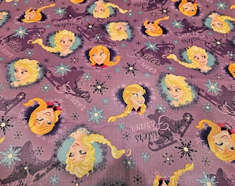 Disney's Frozen Anna and Elsa material is sold by the yard and is 100% cotton fabric