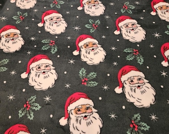 Santa velvet FLEECE fabric, priced by the yard, 58/60" width