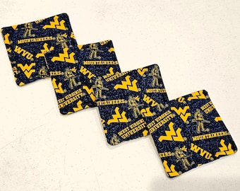 West Virginia Mountaineers Coasters, set of 2