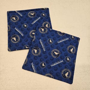 Minnesota Timberwolves NBA team potholders, set of 2, made from officially licensed basketball material