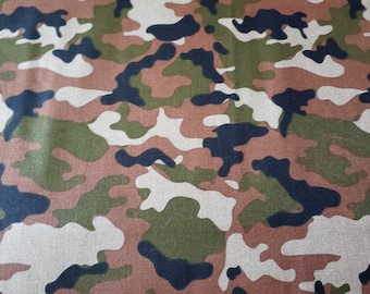 Kamouflagematerial per meter 100 % bomull