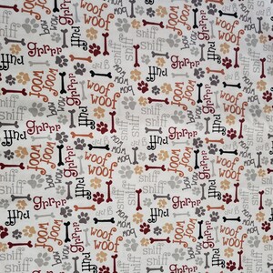 Dog bones Material is sold by the Yard and is 100% Cotton fabric