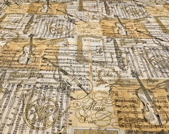 Classical music shimmering material is 100% cotton: 1 yard