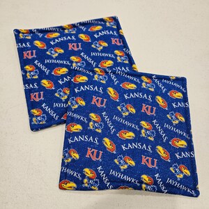 Kansas University Jayhawks potholders, set of 2