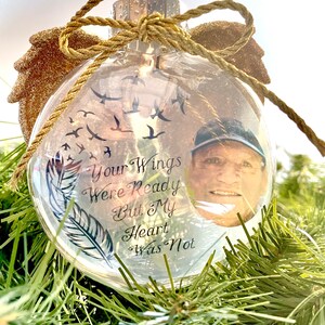 Christmas Remembrance Ornament | Angel Wing Ornament | Floating Christmas Ornament | Memorial Christmas Ornament | Personalized Ornament