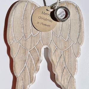 Personalized Angel Wing Ornament | Christmas In Heaven Ornament | Christmas Remembrance Ornament | Personalized Photo Ornament | Christmas