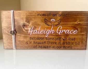 Personalized Angel Baby Memorial Sign | Child Loss Remembrance