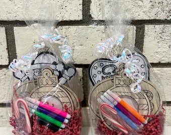 Kids Christmas Craft Kit | Holiday Art Activity Bags