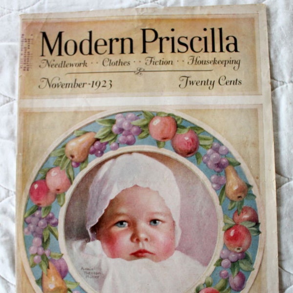 1923 Modern Priscilla Magazine November Issue - COVER ONLY - Annie Benson Muller cover art