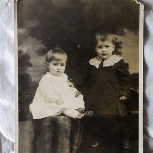 Brothers Cabinet Photo Post Card -  1900 - Vintage - FREE SHIP