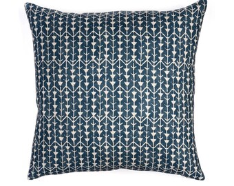 Malabar Pillow Cover in Indigo Designer Pillow Covers - Etsy