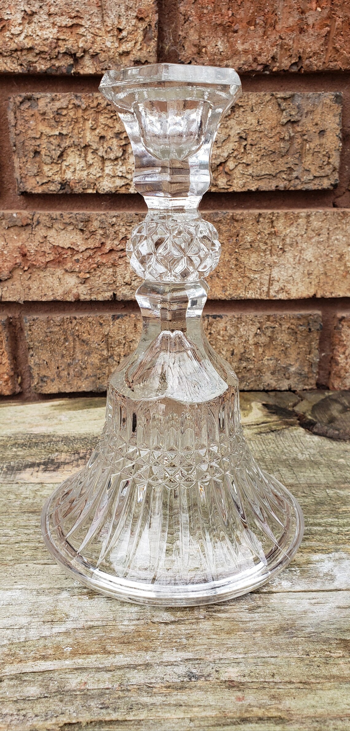 Glass Bell Shaped Base Glass Candle Holder Etsy