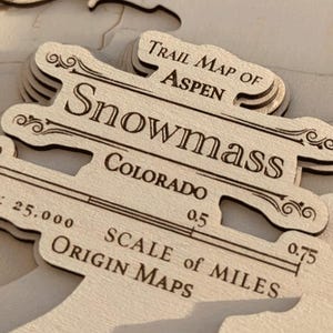 Snowboard Pisten Karte | Snowmass Aspen Colorado | Topographische gerahmte Karte Geschenk