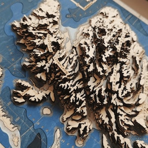 Fier cadeau d'un père écossais Carte nationale Cadeau pour amateur de randonnée Montagnes Monstre du Loch Ness