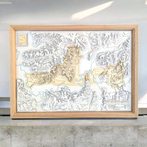 Contour aangepaste kaartkunst boerderij | Mijn boerderij in kaart brengen
