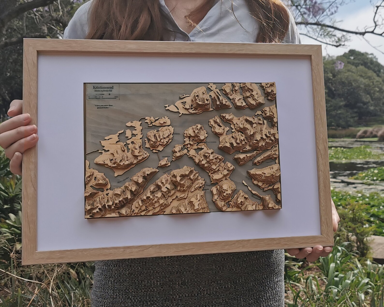 Custom Topographic 3D Wooden Map Handmade  Etsy