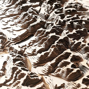 Amante de la naturaleza Montana EE. UU. Parque Nacional Glaciar Mapa de regalo Regalo único de madera Entusiasta del senderismo