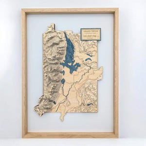Grand Teton National Park - Wyoming - Topographic Contour Map Art