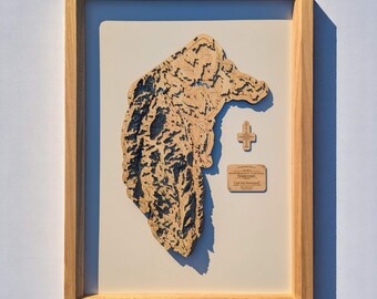 Australian Capital Territory Map Gift | Unique Retirement Canberra Topographic Wooden Map Decor