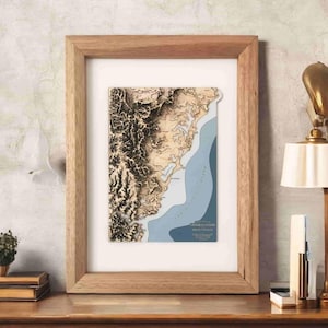 Cadeau de retraite Central Coast, Nouvelle-Galles du Sud | Carte en couches de la côte centrale de Newcastle