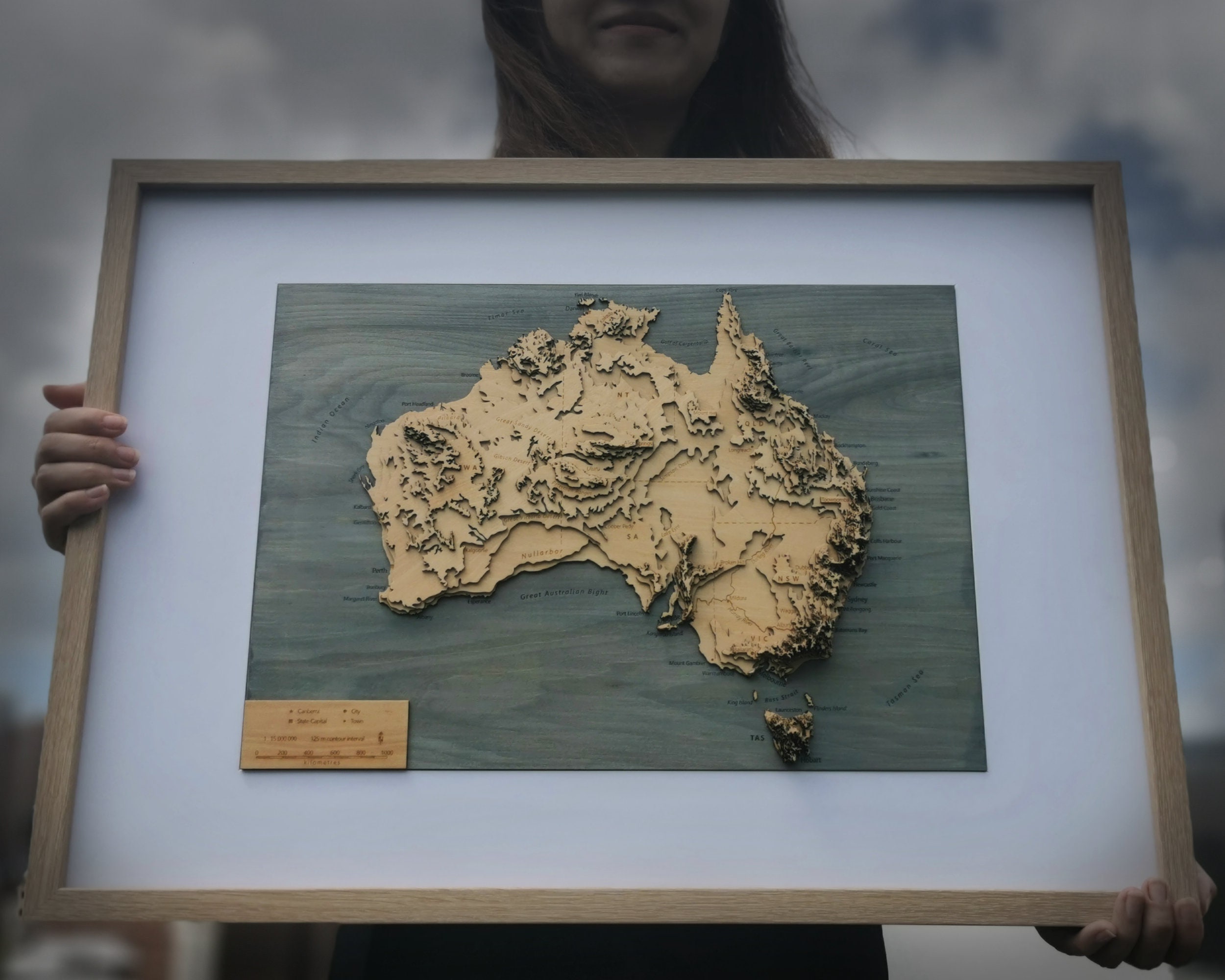 Custom Topographic 3D Wooden Map Handmade Etsy