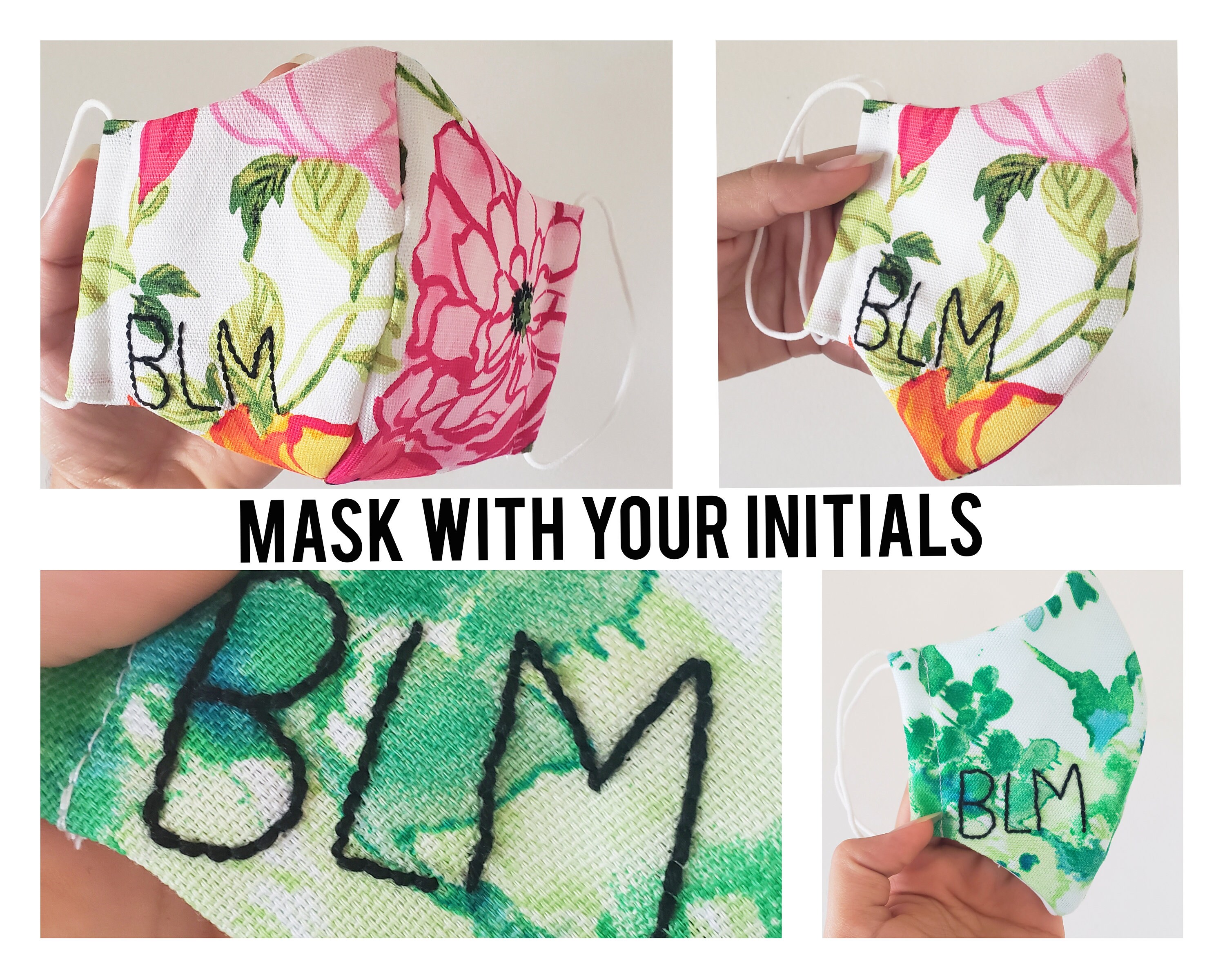 Mask with your name BUY 3 GET 103 layers reusable face mask Etsy