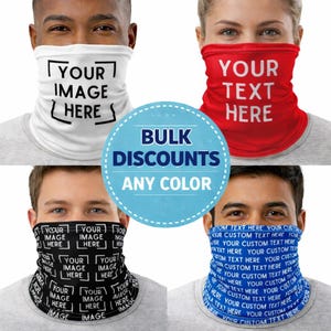 Personalized Neck Gaiter, Custom Face Covering, Multi-functional Scarf
