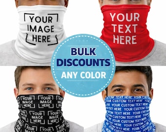Personalized Neck Gaiter, Custom Face Covering, Multi-functional Scarf