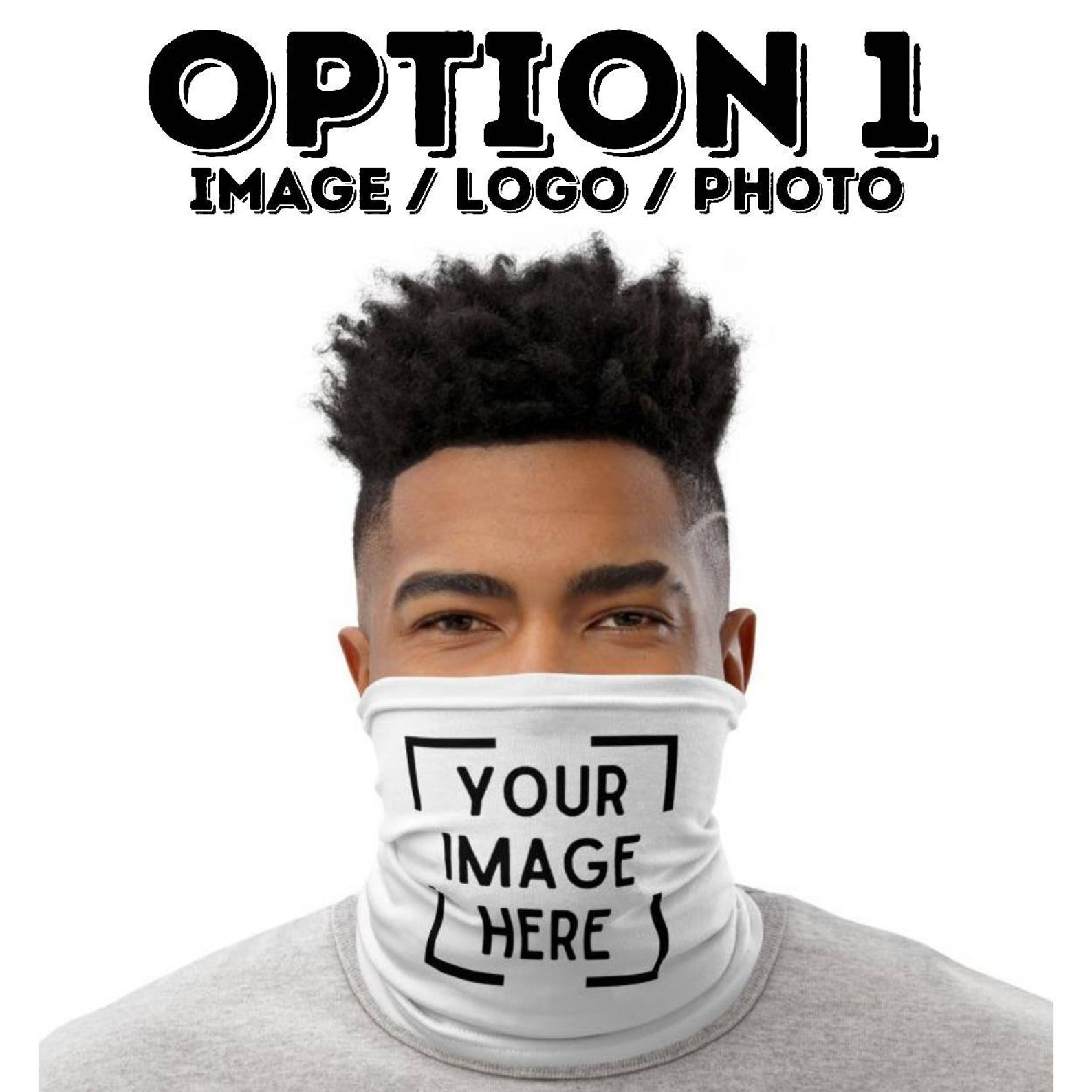 Personalized Neck Gaiter Custom Face Mask Adult Etsy