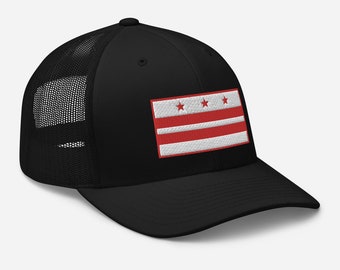 Washington DC Flag Hat - Embroidered DC Flag Cap - Washington DC Snapback