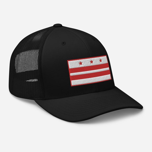 Washington DC Flag Hat - Embroidered DC Flag Cap - Washington DC Snapback