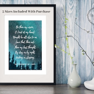 Be Thou My Vision, Hymn Art, Christian, Instant Download, 5 Sizes Included