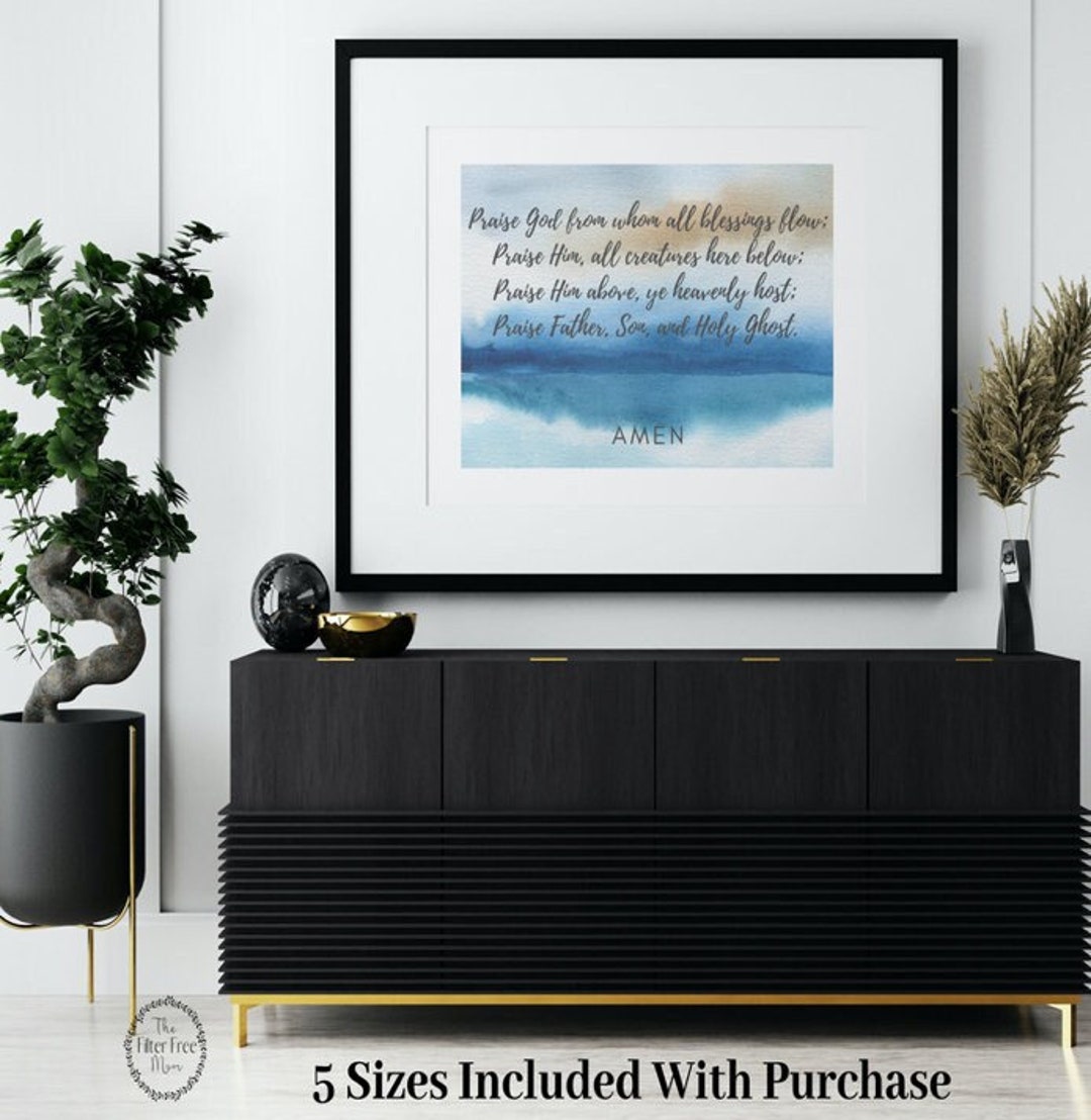 Doxology Printable Hymn Art Instant Download Etsy