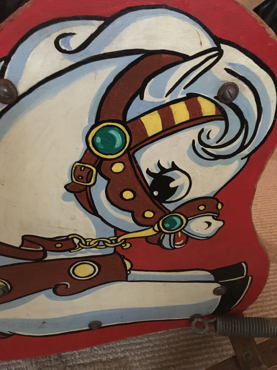 Vintage Rocking Horse with Springs Etsy