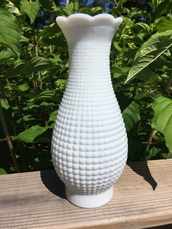 Milk Glass Hobnail Hurricane Lamp Shade Milk Glass Hobnail Hurricane Lamp Shade, Hobnail Glass Lamp Shades