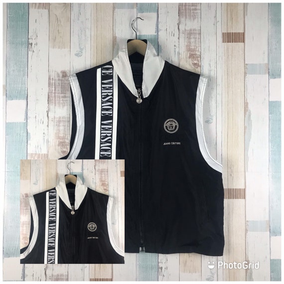 Vintage Versace Jeans Couture Windbreaker Vest #lu