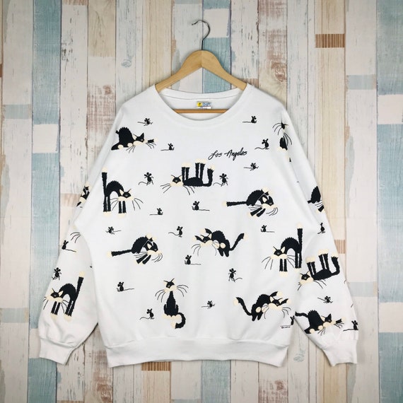 Vintage 80s Los Angeles Fullprint Sweatshirt #vint