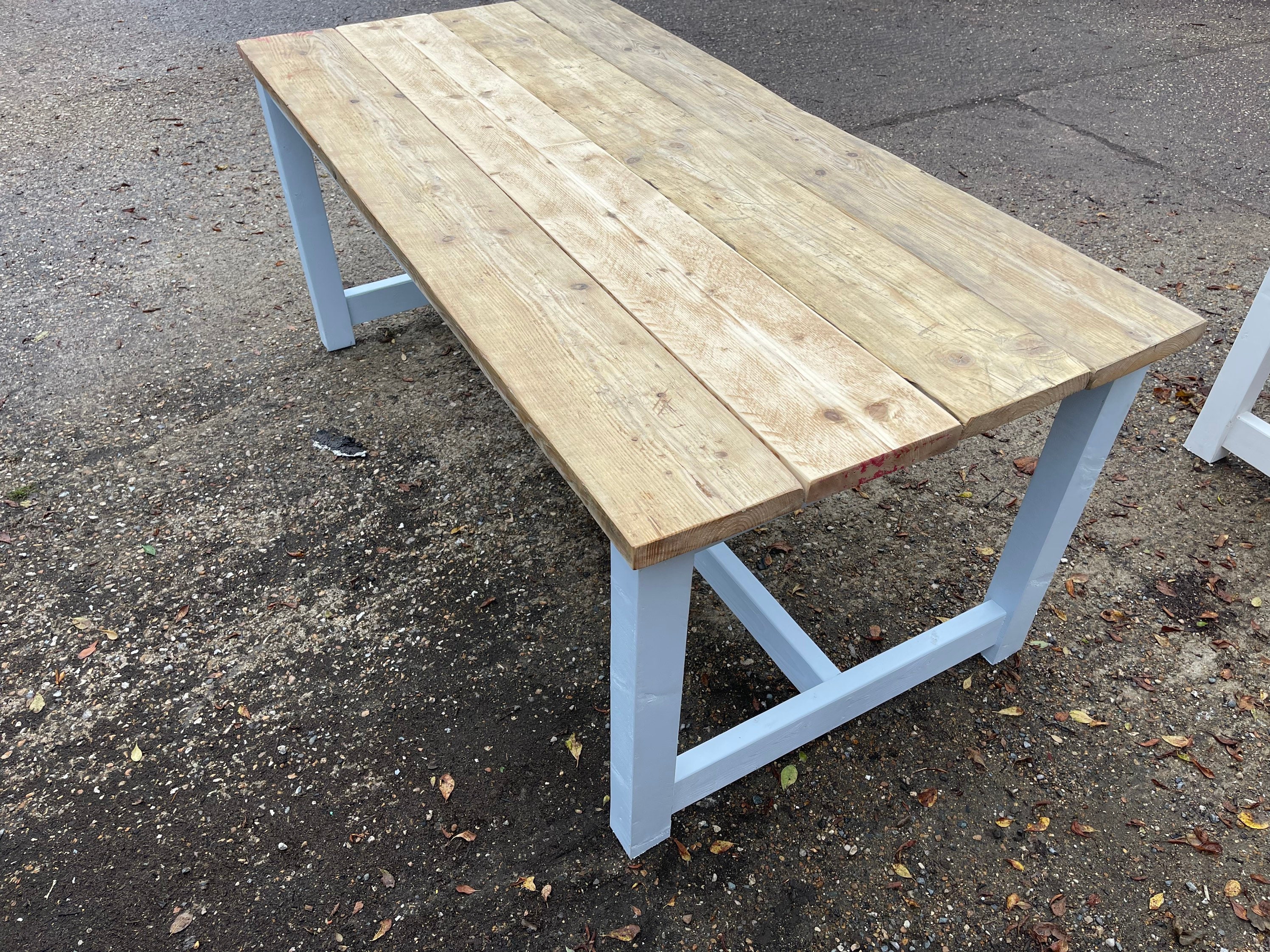 Farmhouse Rustic Dining Table - Etsy UK