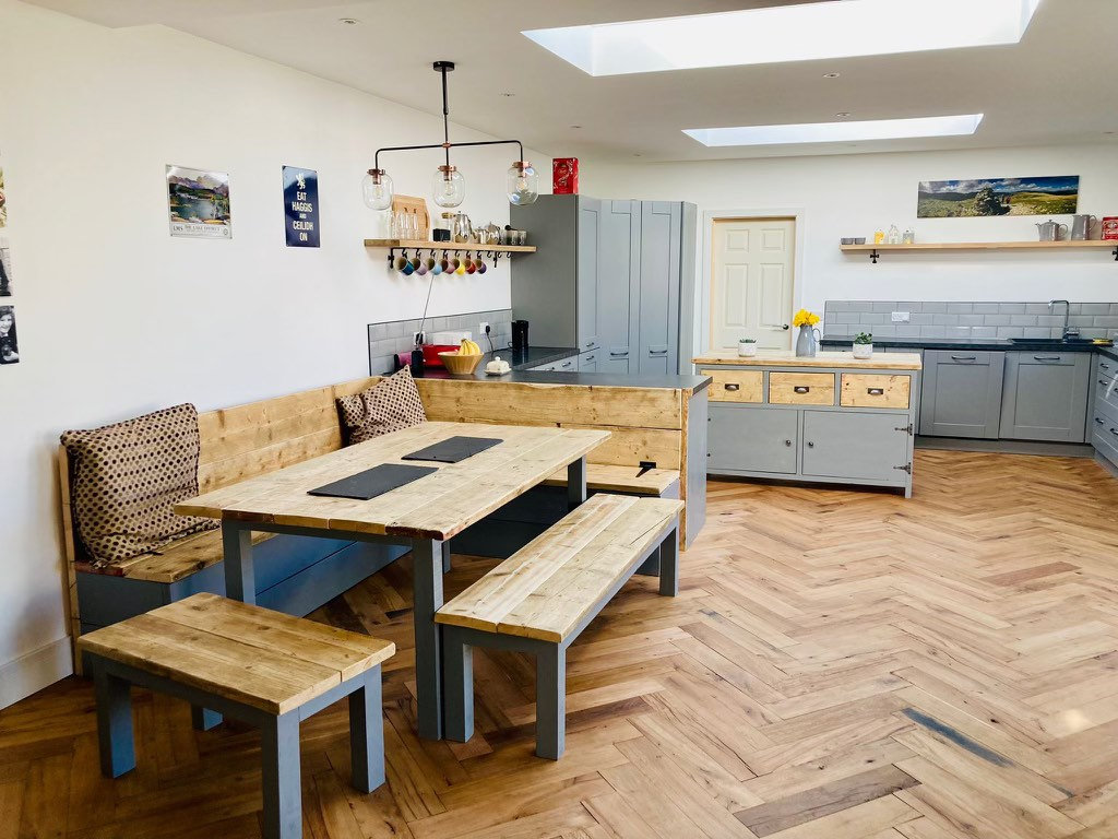 Farmhouse Storage Corner Dining Sets Etsy UK