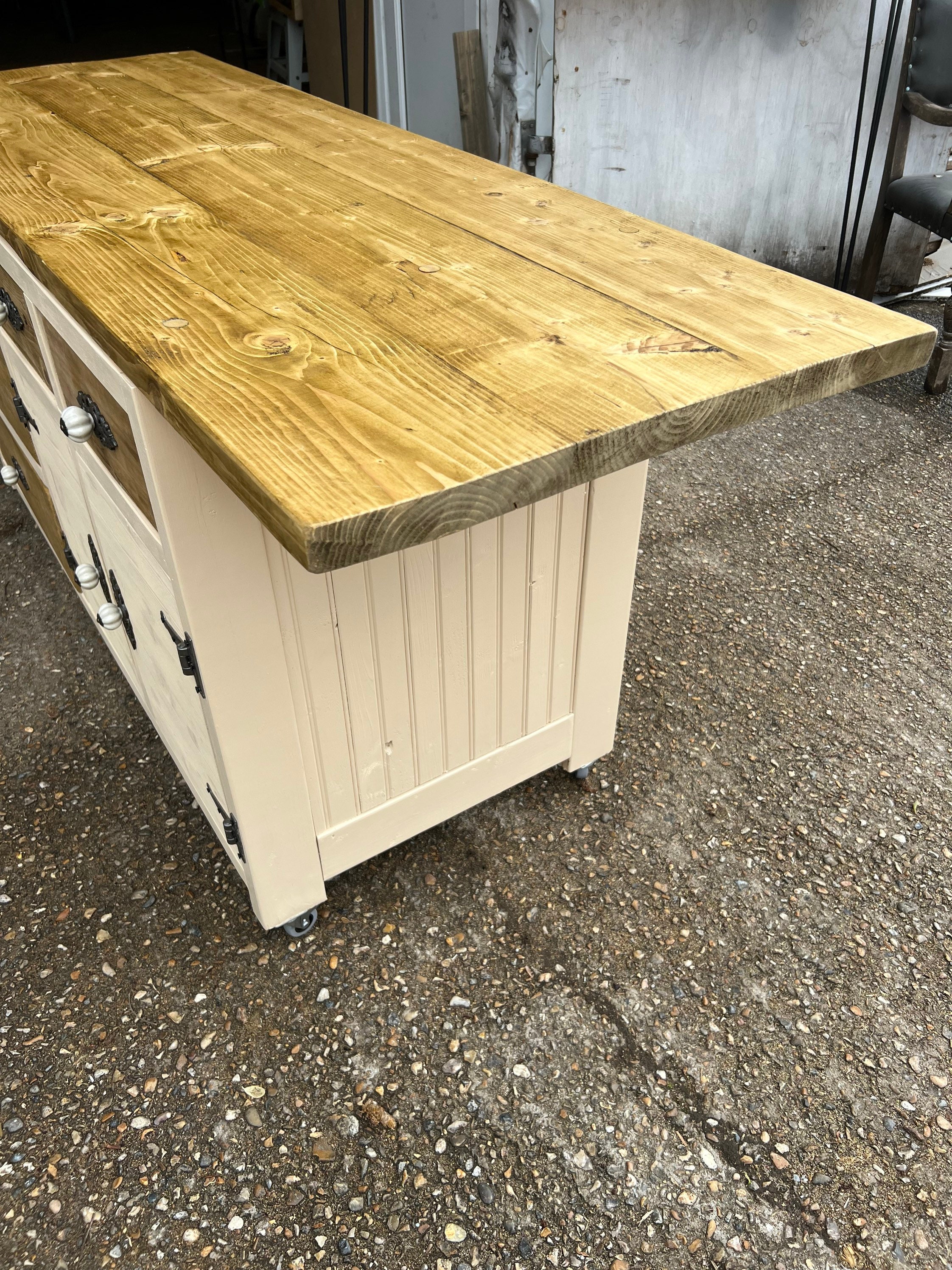 Rustic Farmhouse Kitchen Island Etsy UK