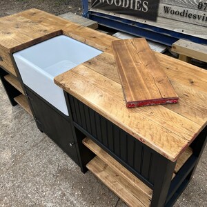 Farmhouse Rustic Kitchen Unit With Butler Sink - Etsy UK