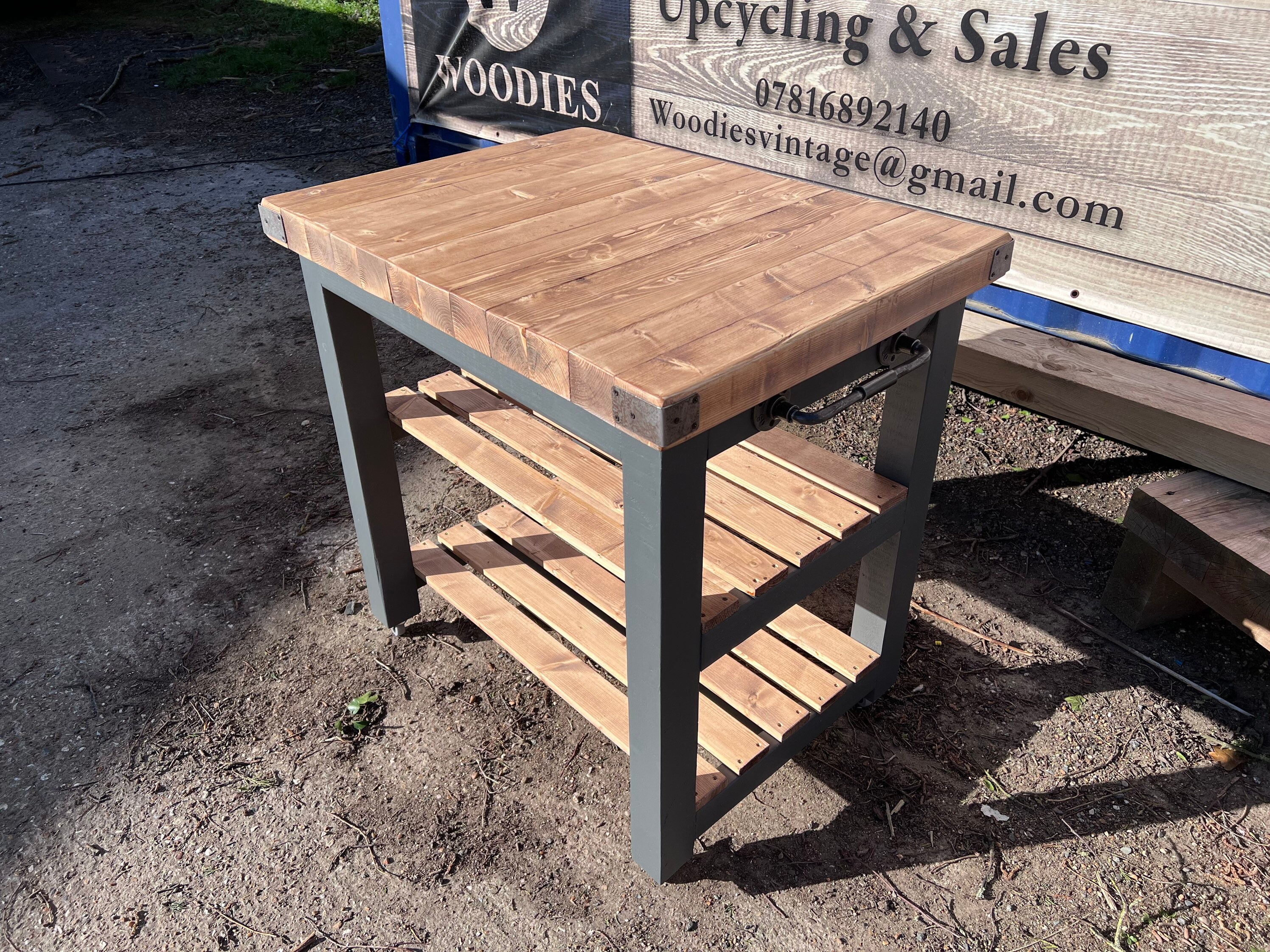 Rustic Farmhouse Butchers Block With Chunky Top - Etsy UK