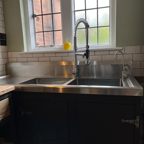 Commercial rustic kitchen sink unit